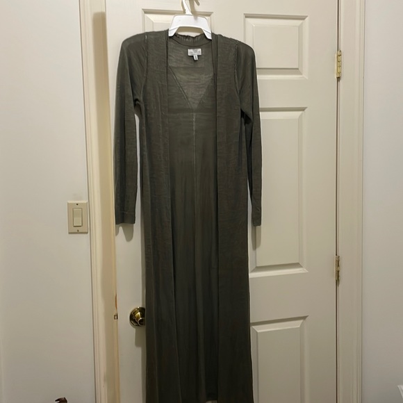 Lucky Brand full length green cardigan (sz s) - Picture 1 of 10